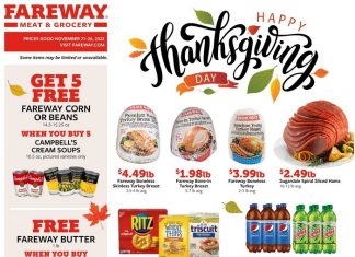 Fareway Weekly Ad Nov 21 – Nov 26, 2022 (Thanksgiving Promotion Included)