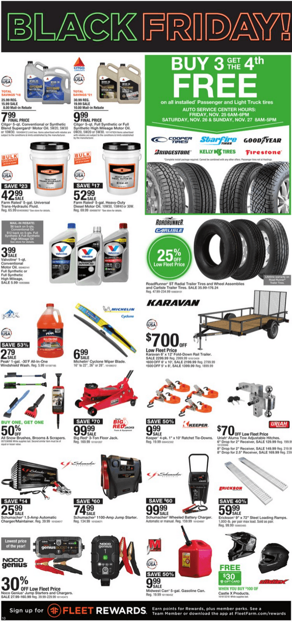 Fleet Farm Black Friday Sale Nov 23 Nov 26, 2022