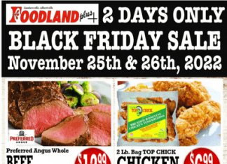 Foodland(US) Black Friday Ad Nov 25 – Nov 26, 2022