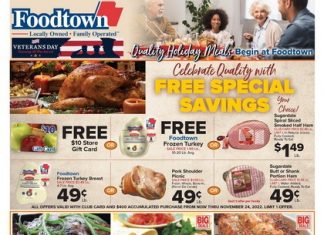 Foodtown Weekly Ad Nov 11 – Nov 17, 2022
