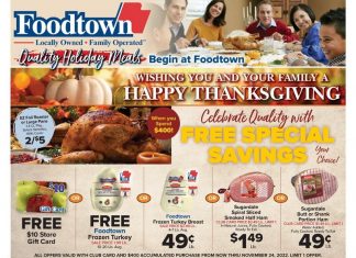 Foodtown Weekly Ad Nov 18 – Nov 24, 2022 (Thanksgiving Promotion Included)