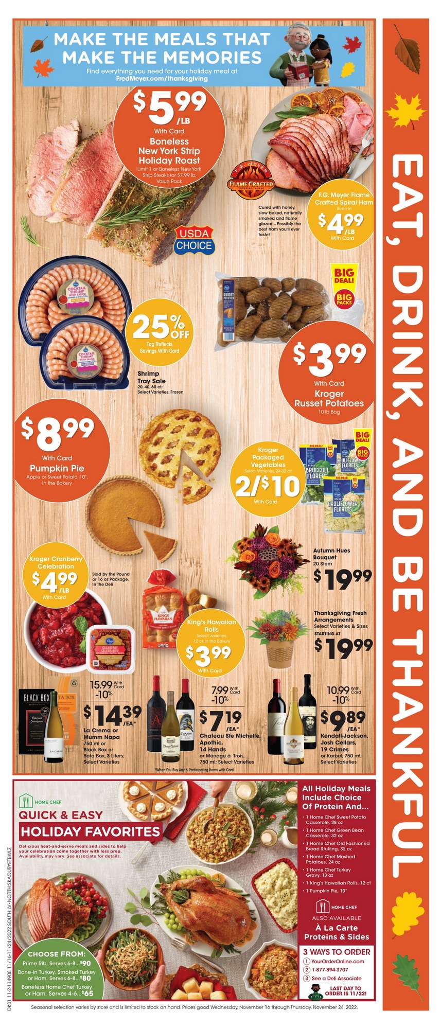 Fred Meyer Weekly Ad Nov 16 Nov 24, 2022 (Thanksgiving Promotion Included)