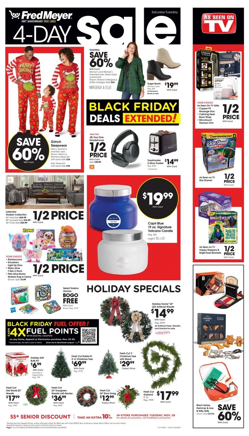 Fred Meyer Black Friday Ad Nov 26 Nov 29, 2022
