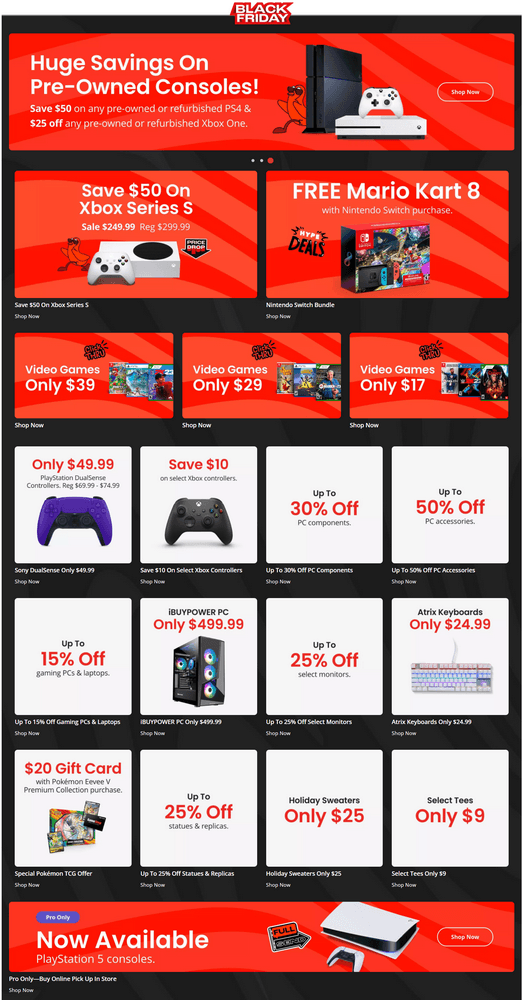 GameStop Black Friday Ad