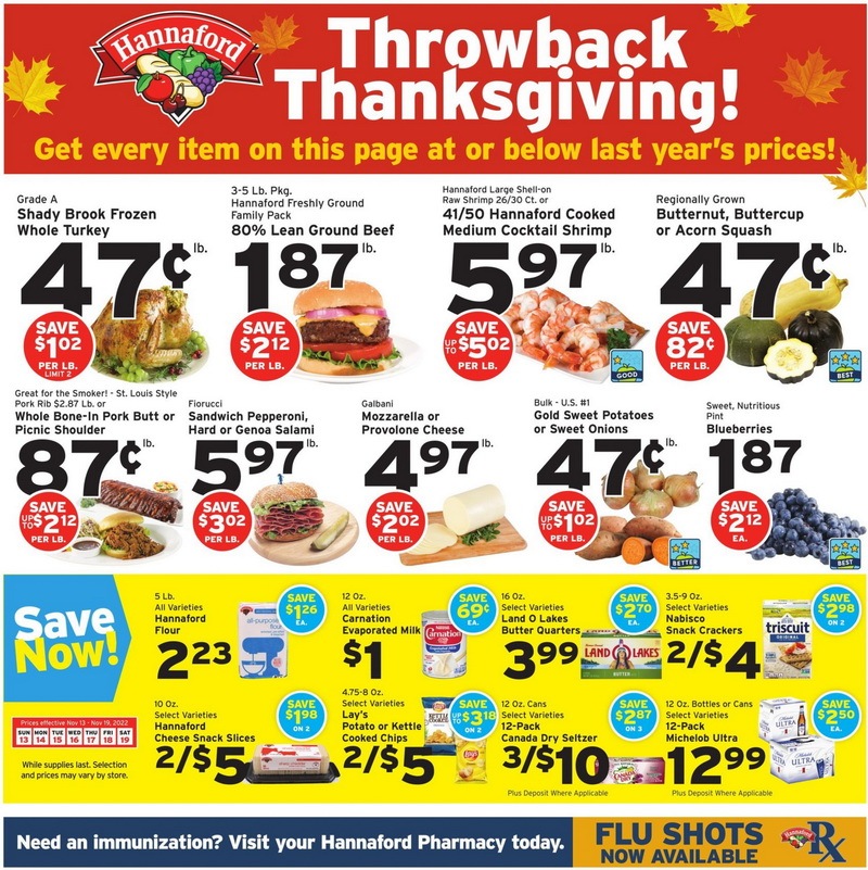Hannaford Weekly Ad Nov 13 Nov 19, 2022 (Thanksgiving Promotion Included)