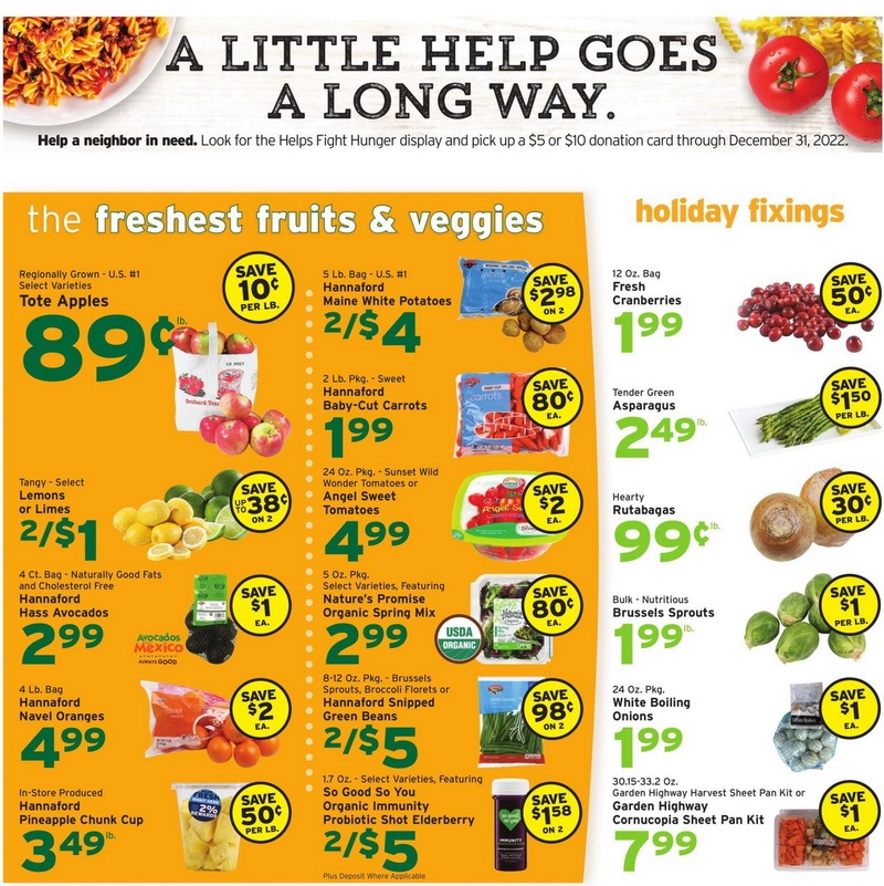 Hannaford Weekly Ad Nov 13 Nov 19, 2022 (Thanksgiving Promotion Included)