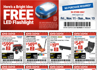 Harbor Freight Coupon Ad Nov 11 – Nov 13, 2022