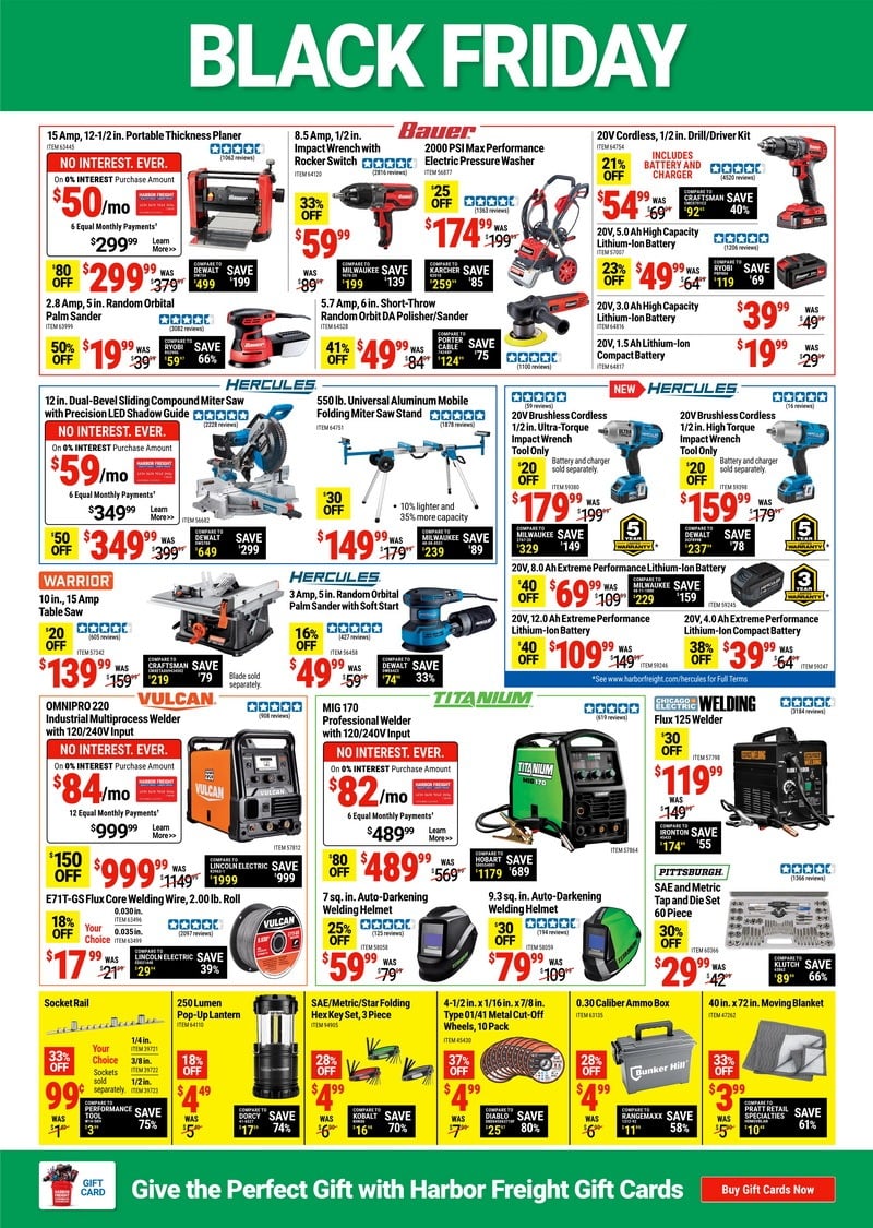 Harbor Freight Black Friday Ad Nov 21 Nov 28, 2022
