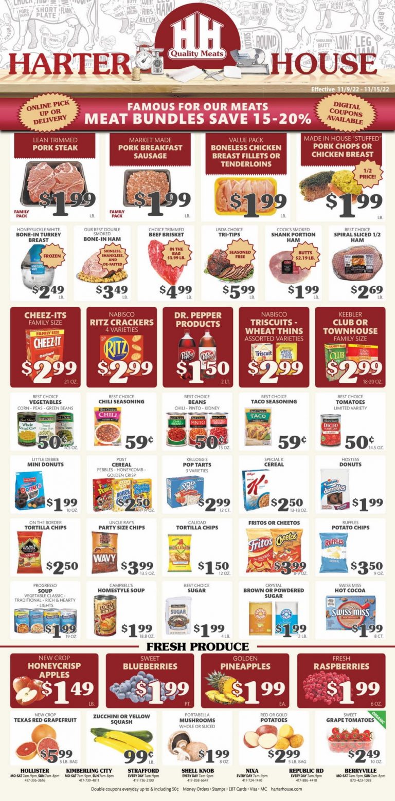Harter House Weekly Ad Nov 09 Nov 15, 2022