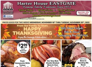 Harter House Weekly Ad Nov 16 – Nov 29, 2022 (Thanksgiving Promotion Included)