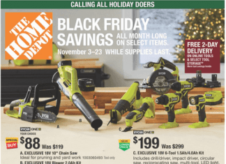 Home Depot Black Friday Ad Nov 03 – Nov 23, 2022