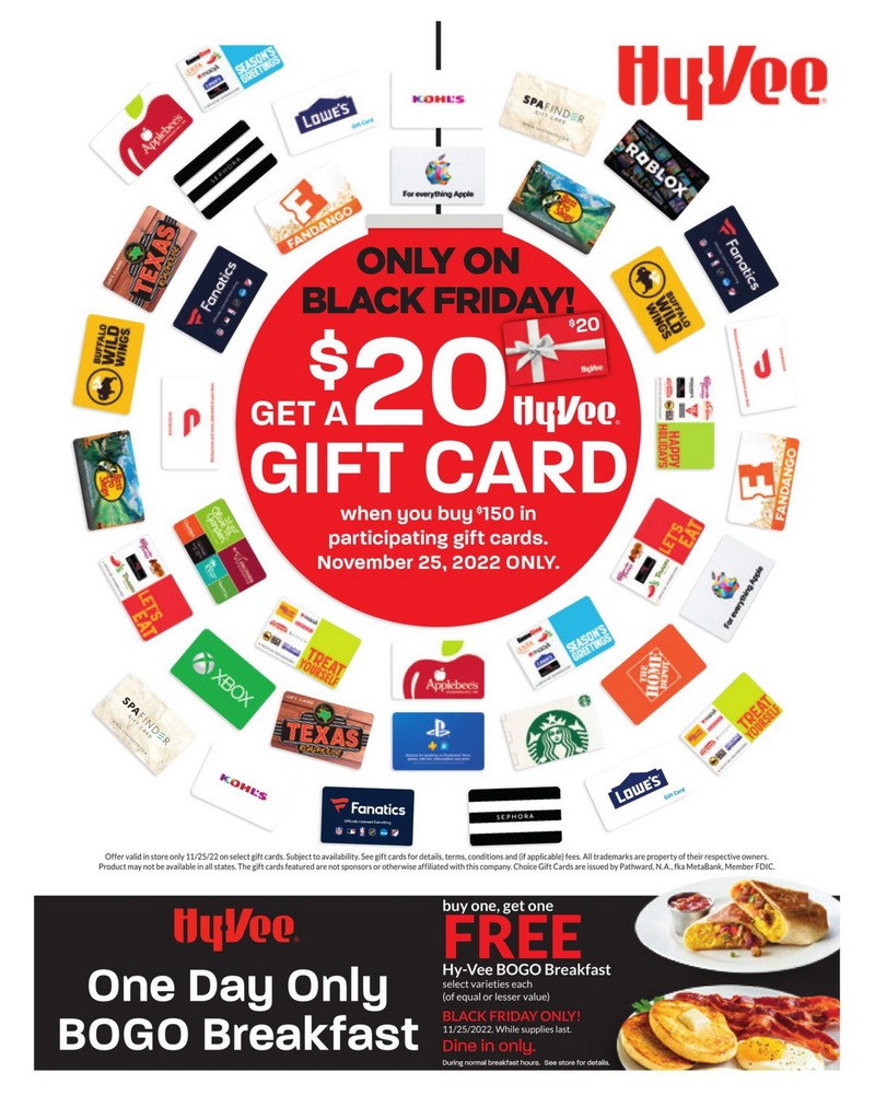 HyVee Weekly Ad Nov 25 Nov 29, 2022 (Black Friday Promotion Included)