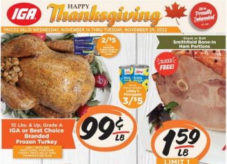 IGA Weekly Ad Nov 16 – Nov 29, 2022 (Thanksgiving Promotion Included)
