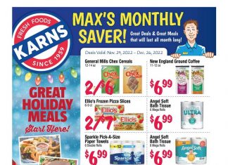 Karns Quality Foods Monthly Ad Nov 29 – Dec 26, 2022