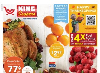 King Soopers Weekly Ad Nov 16 – Nov 24, 2022 (Black Friday & Thanksgiving Promotion Included)