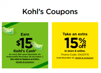 Kohl’s Coupon Sale Until Nov 25, 2022