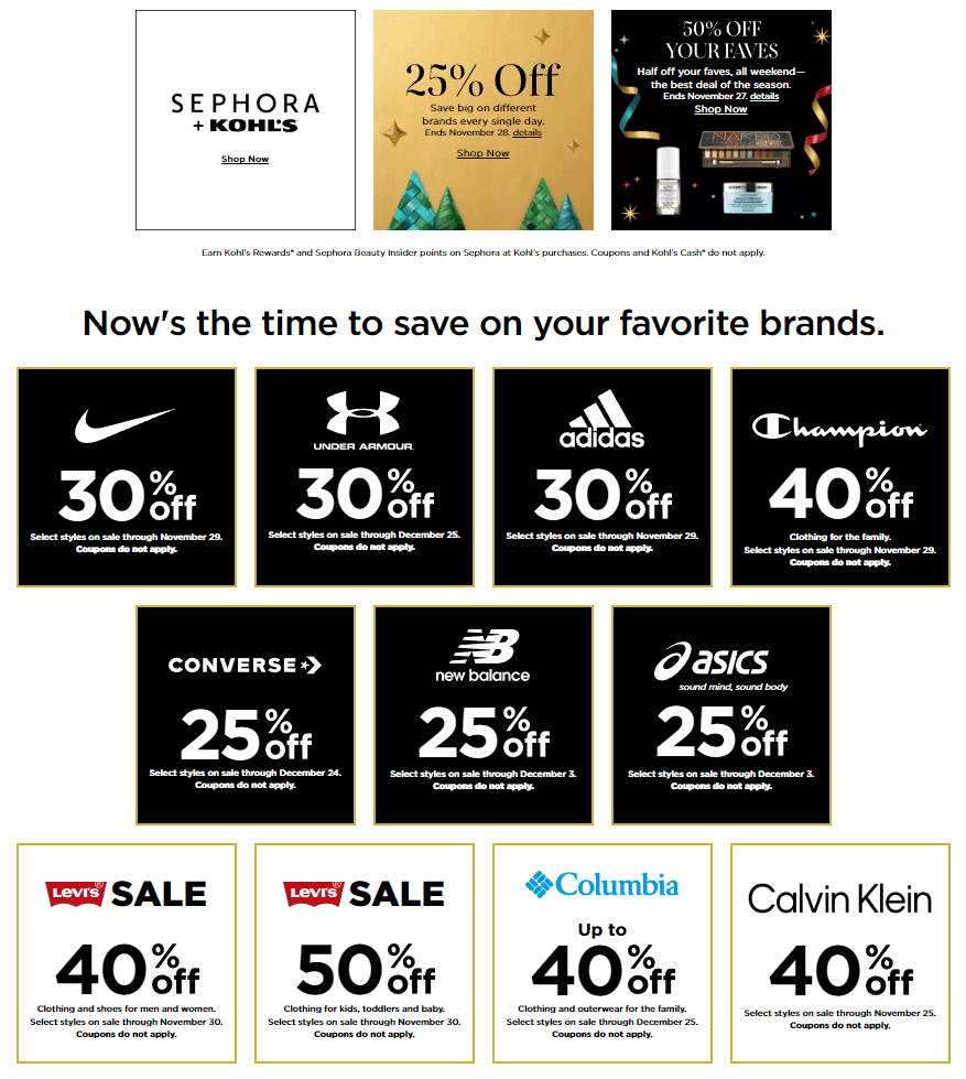Kohl's Coupon Sale Until Nov 29, 2022