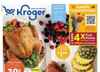Kroger Weekly Ad Nov 16 – Nov 24, 2022 (Black Friday & Thanksgiving Promotion Included)
