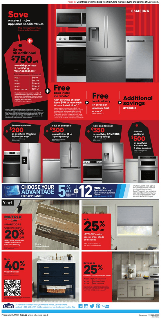 Lowe's Pre Black Friday Ad Nov 17 Nov 23, 2022