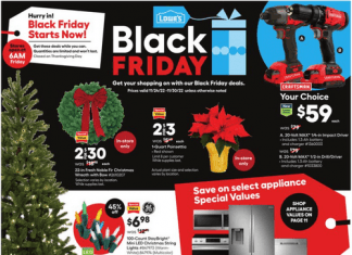 Lowe’s Black Friday Ad Nov 24 – Nov 30, 2022