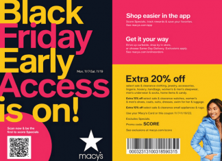 Macy’s Black Friday Preview Postcard Nov 07 – Nov 19, 2022