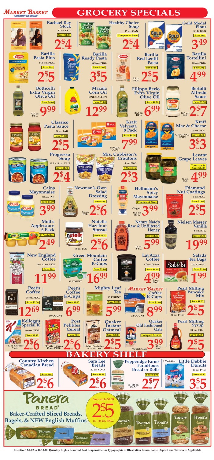 Market Basket Weekly Flyer Dec 04 – Dec 10, 2022