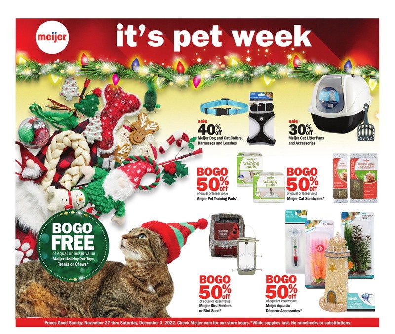 Meijer Pets' Ad Nov 27 Dec 03, 2022