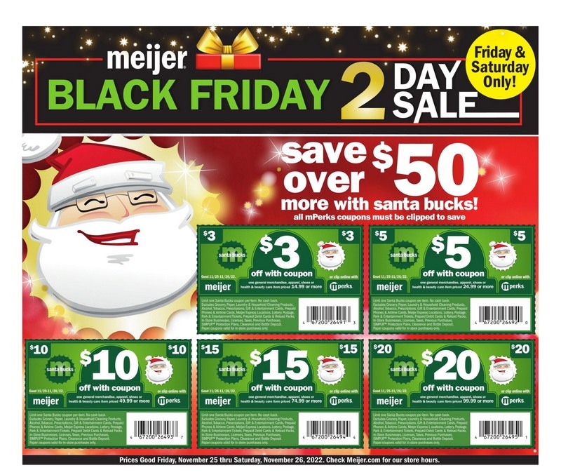 Meijer Black Friday 2Day Sale Nov 25 Nov 26, 2022