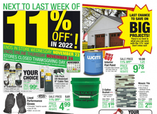 Menards Weekly Ad Nov 09 – Nov 24, 2022