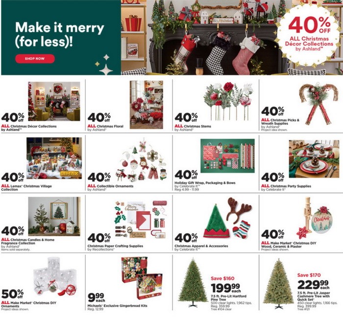 Michaels Weekly Sale Nov 18 Nov 22, 2022 (Christmas Promotion Included)