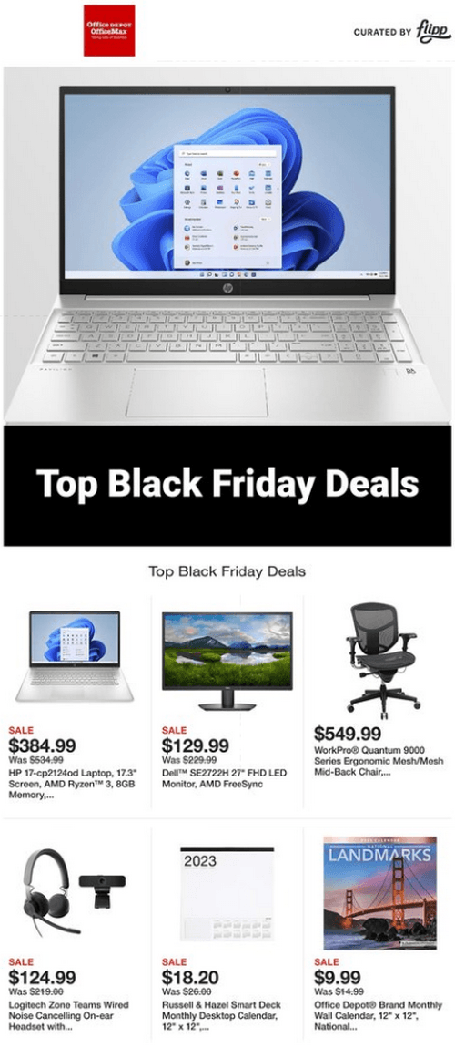 Office Depot Black Friday Ad Nov 21 Nov 27, 2022