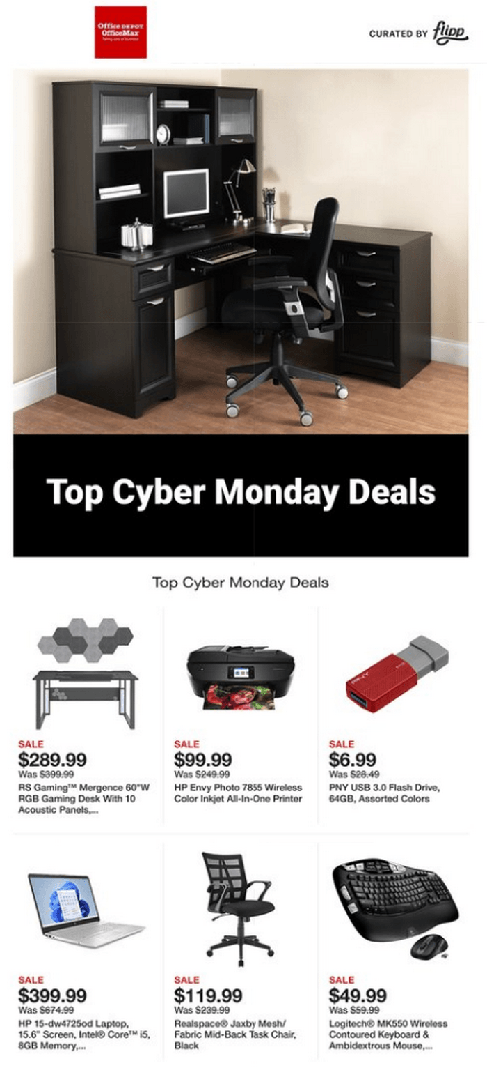 Office Depot Cyber Monday Ad Nov 28 Dec 04, 2022
