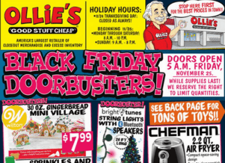 Ollie’s Black Friday Ad Nov 23 – Nov 25, 2022