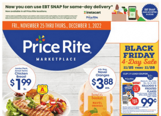 Price Rite Weekly Ad Nov 25 – Dec 01, 2022