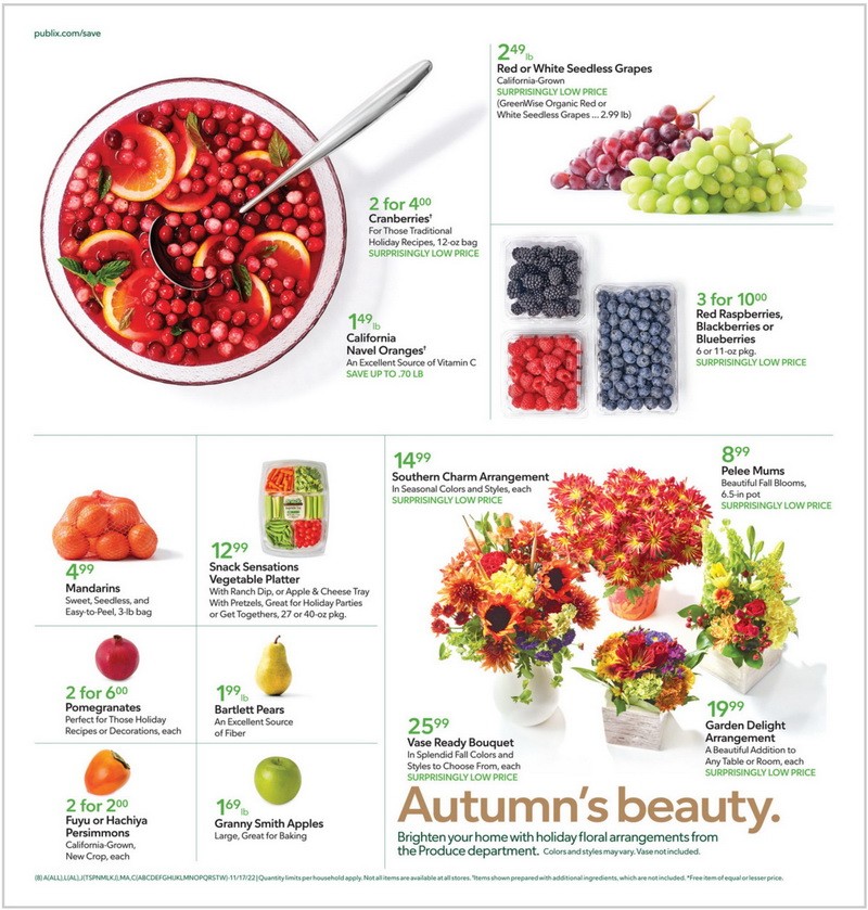 Publix Weekly Ad Nov 16 Nov 23, 2022 (Thanksgiving Promotion Included)