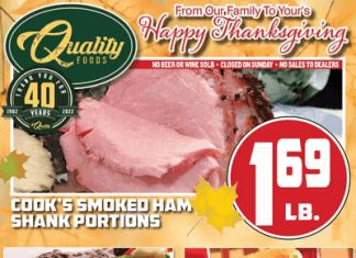 Quality Foods Weekly Ad Nov 16 – Nov 23, 2022 (Thanksgiving Promotion Included)