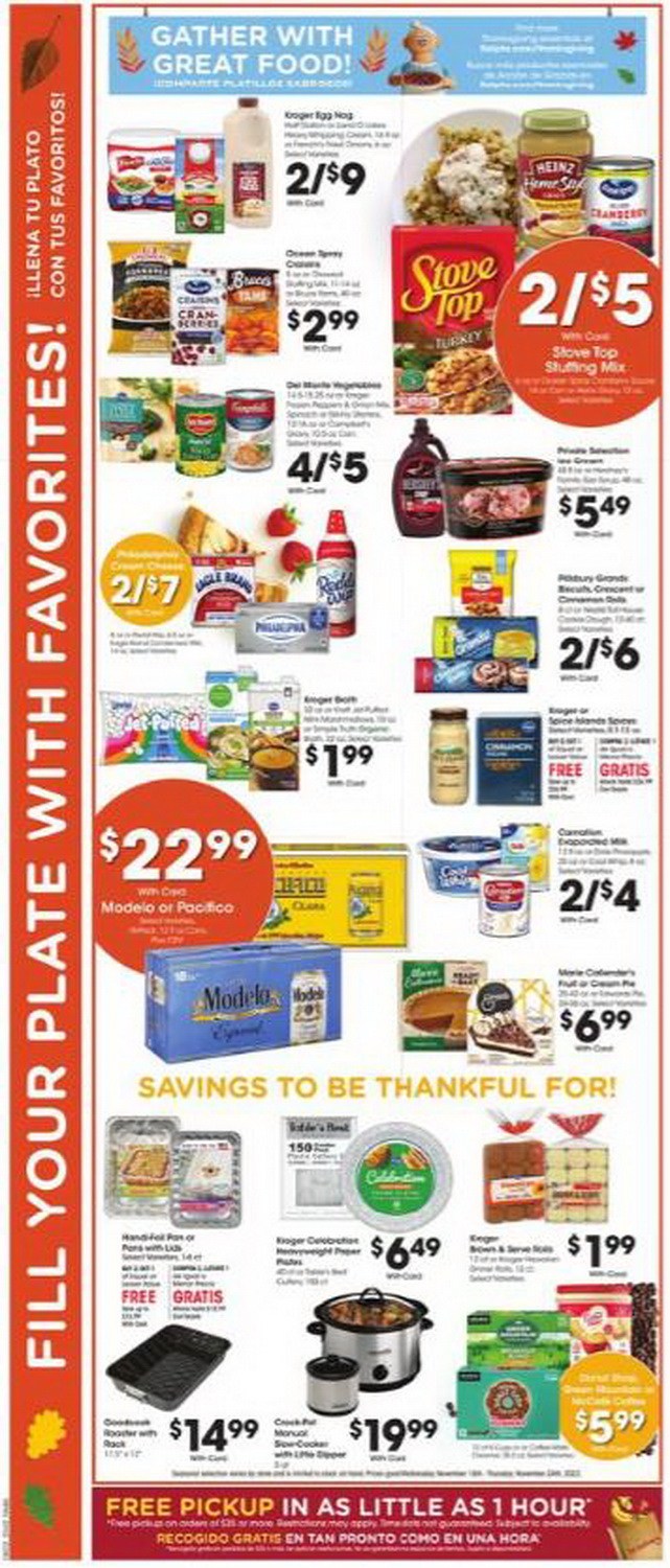 Ralphs Weekly Ad Nov 16 Nov 24, 2022 (Thanksgiving Promotion Included)