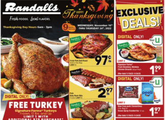 Randalls Weekly Ad Nov 16 – Nov 24, 2022