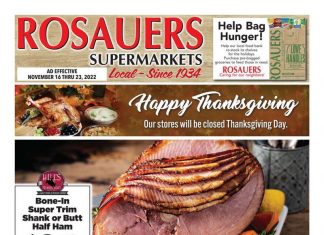Rosauers Weekly Ad Nov 16 – Nov 23, 2022 (Thanksgiving Promotion Included)