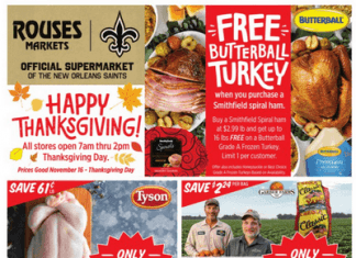 Rouses Weekly Ad Nov 16 – Nov 24, 2022 (Thanksgiving Promotion Included)
