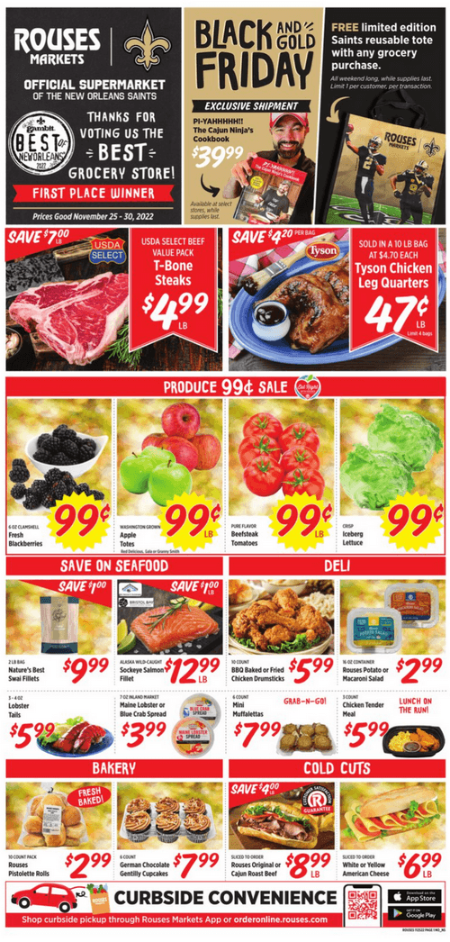 Rouses Weekly Ad Nov 25 Nov 30, 2022 (Black Friday Promotion Included)