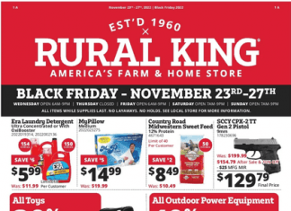Rural King Black Friday Ad Nov 23 – Nov 27, 2022