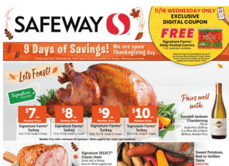 Safeway Weekly Ad Nov 16 – Nov 24, 2022 (Thanksgiving Promotion Included)