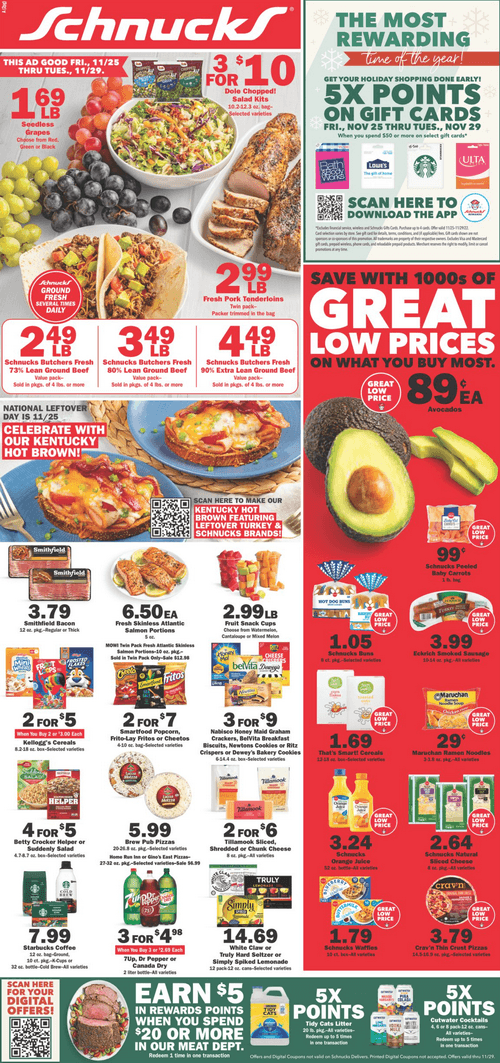 Schnucks Weekly Ad Nov 25 Nov 29, 2022