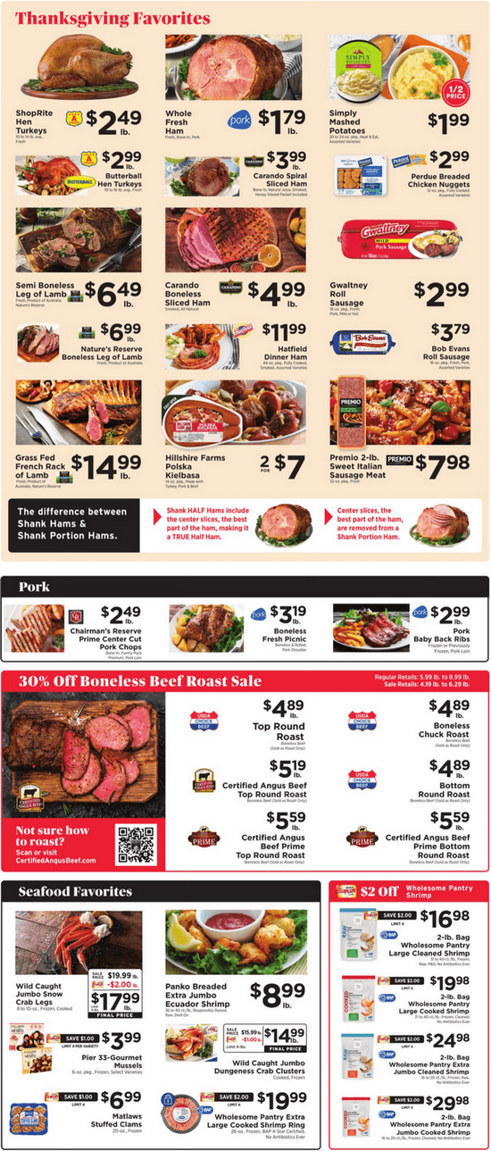 ShopRite Weekly Ad Nov 11 Nov 17, 2022 (Thanksgiving Promotion Included)