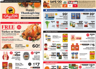 ShopRite Weekly Ad Nov 18 – Nov 24, 2022 (Thanksgiving Promotion Included)