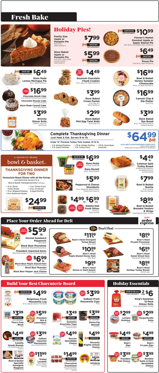 ShopRite Weekly Ad Nov 18 Nov 24, 2022 (Thanksgiving Promotion Included)