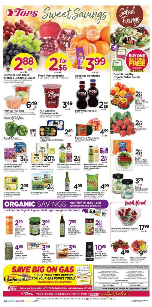 Tops Weekly Ad Nov 06 Nov 12, 2022