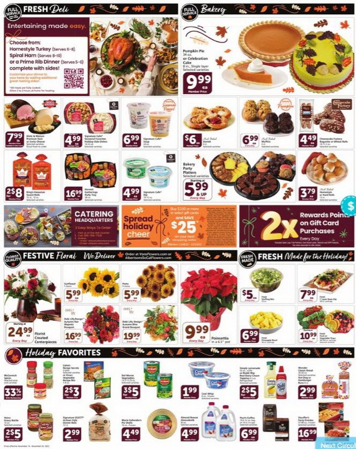 Vons Weekly Ad Nov 16 Nov 24, 2022 (Thanksgiving Promotion Included)