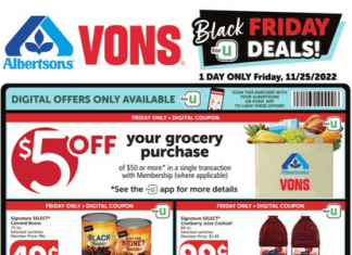 Vons Weekly Flyer Nov 25 – Nov 29, 2022 (Black Friday Promotion Included)